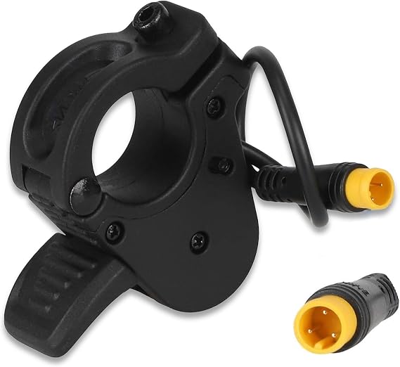 300X Electric Bike Thumb Throttle, Electric Bicycle Accelerator with Waterproof Plug, Right/Left Finger Accelerator Lever Throttle, Speed Control Finger Throttle Accelerator