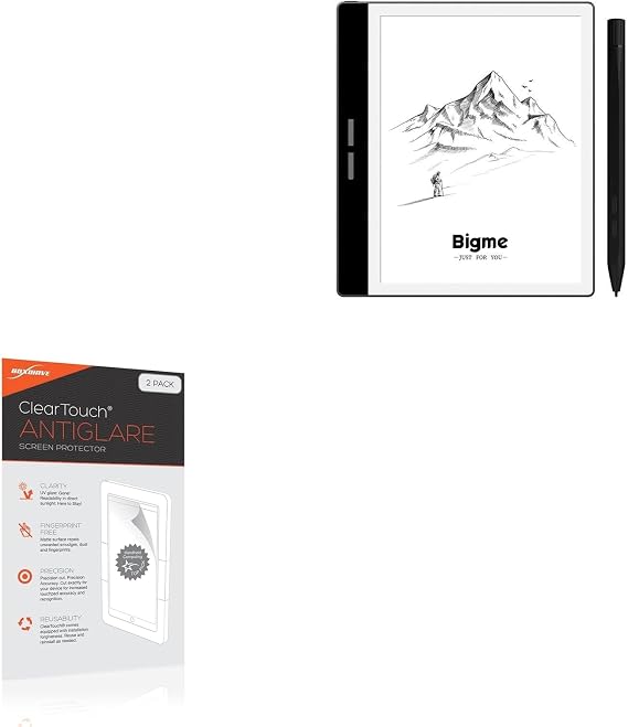 BoxWave Screen Protector Compatible with Bigme B751 (7 in) - ClearTouch Anti-Glare (2-Pack), Anti-Fingerprint Matte Film Skin
