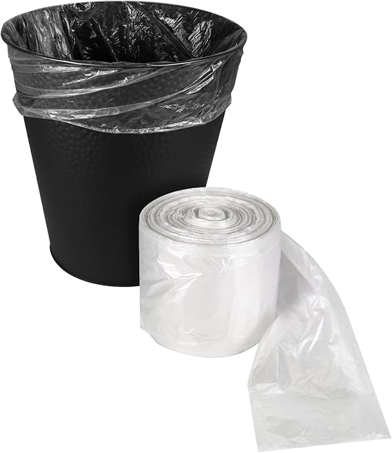 Blue donuts 4 Gallon trash bag liner 500 Count, Garbage bags, 17x 18 Clear Leak proof Waste basket bin liners for bathroom, office and bedrooms