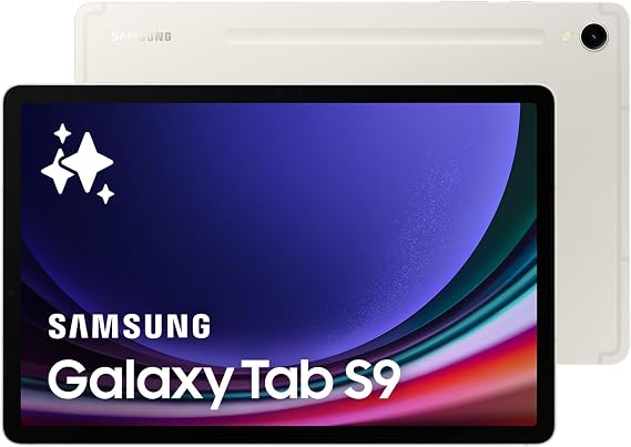 Samsung Galaxy Tab S9 5G Android Tablet, 128GB Storage, S Pen Included, Unlocked, Beige, (UK Version)