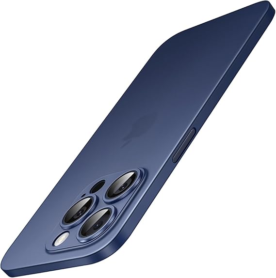JETech Ultra Slim Case for iPhone 15 Pro, Blue Titanium | Camera Lens Protection, Lightweight, Matte Finish, Minimalist Hard PP Material Cover, Supports Wireless Charging