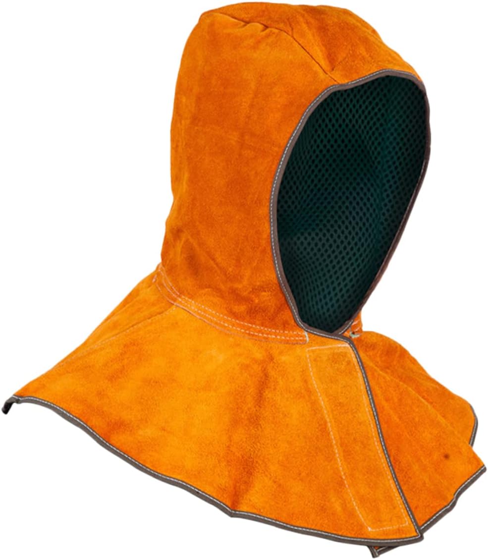 DOITOOL Welding Helmet Cover Welders Hood Cowhide Leather Protective Cap Welding Hood Helmet Random Style