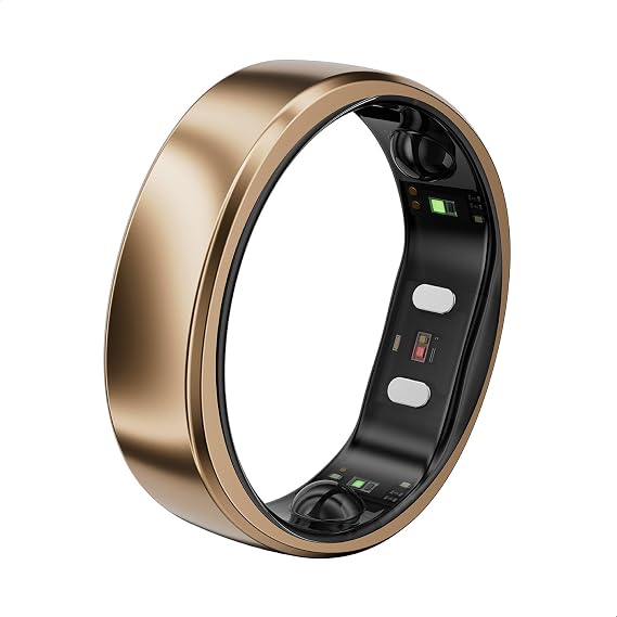 RingConn Gen 2 Air Ultra-Thin Smart Ring(Size 8, Dune Gold) | 10-Day Battery Life, Fitness/Sleep/Stress/HR Tracker for Women&Men, No App Fee for Standard Features,iOS & Android Compatible