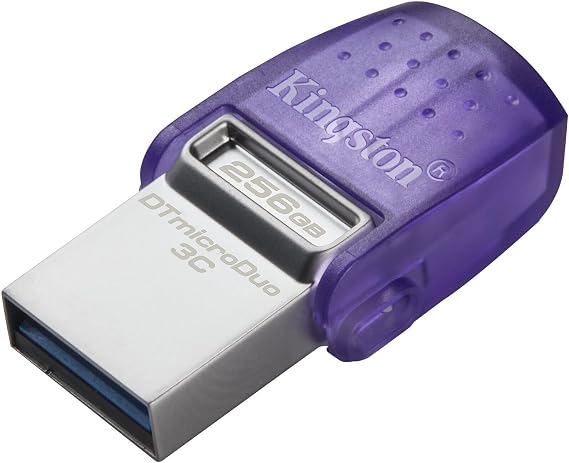 Kingston DataTraveler microDuo 3C USB Flash Drive 256GB USB Gen 3 Type-C and Type-A - DTDUO3CG3/256GB