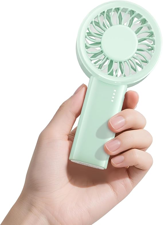 HandFan Handheld Mini Fan, Next Generation Small Fans Portable [8.5H Runtime] with Powerful High Speed Turbo Motor, USB Rechargeable, Pocket Design for Travel/Summer/Concerts/Lash, Gifts for Women