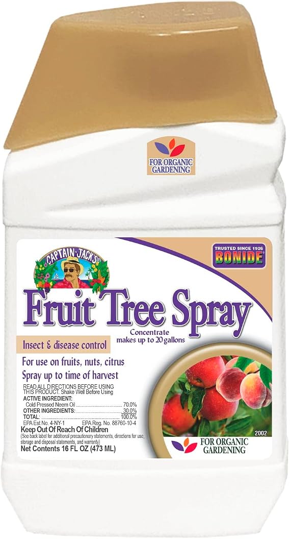 Bonide Captain Jack's Fruit Tree Spray, 16 oz Concentrate | Insect & Disease Control Spray, For Organic Gardening