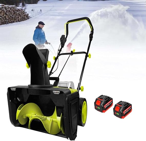 3500W Snow Blower,Cordless Snow Thrower, with A 50cm Clearing Width and Dual LED Lights. Features A Rotating Chute for Precise Discharge On Walkways and Entryways.