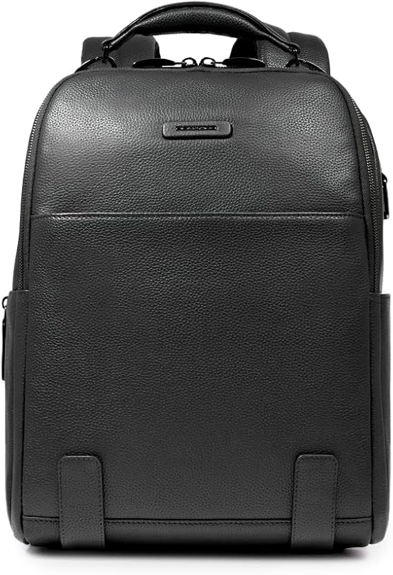 Piquadro - Leather Backpack Laptop 14" - Men