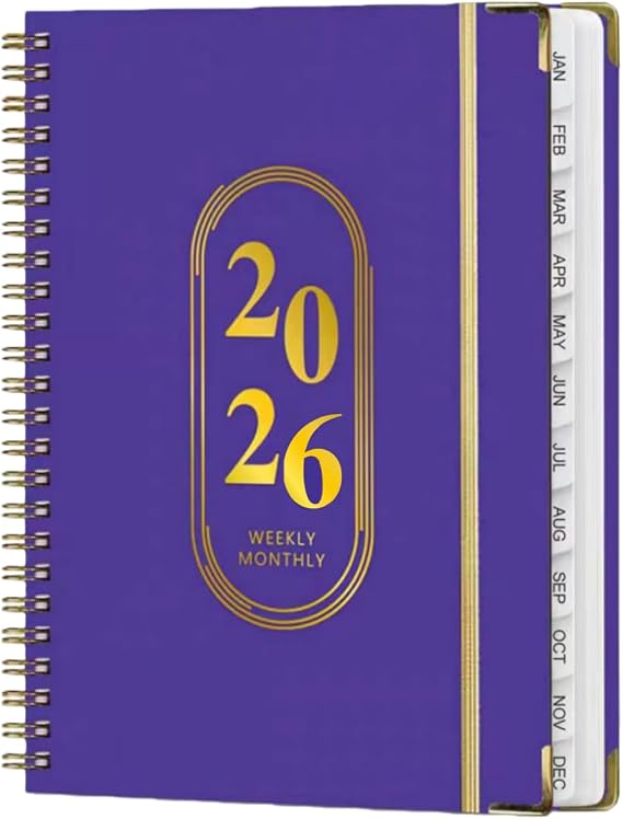 2026 Planner,Jan 2026-Dec 2026,Monthly & Weekly Calendar Book,Small Size