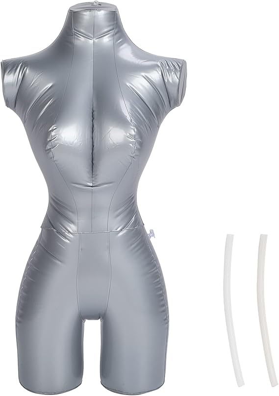 Inflatable Female Mannequin, Half Body with Arms Torso Top Shirt Form Display Dummy Model Body Clothing Window Display Rack for Clothing Display