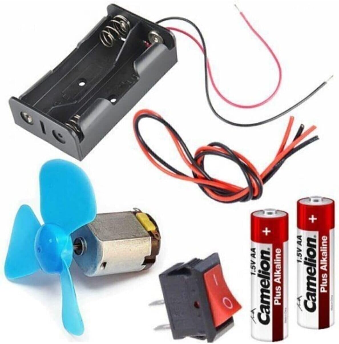 Arduino 3V Motor Propeller Battery Box Key Experiment Set Educational Toy Motor R130 Mini Electric Motor