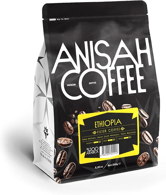 Anisah Coffee Etiyopya Öğütülmüş Filtre Kahve 250gr