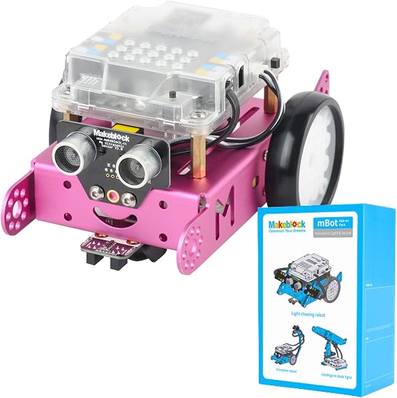 Makeblock Bundle of Pink mBot Robot Kit + Interactive Light & Sound Add-on Pack