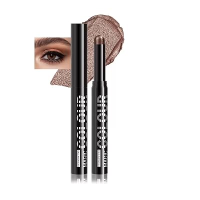 Eyeshadow Stick Nude Taupe Shimmer Eyeshadow Long-Lasting Waterproof Eye Brightener Pencil Blendable High Pigmented Eyeliner Makeup for Women 14# Nude Taupe