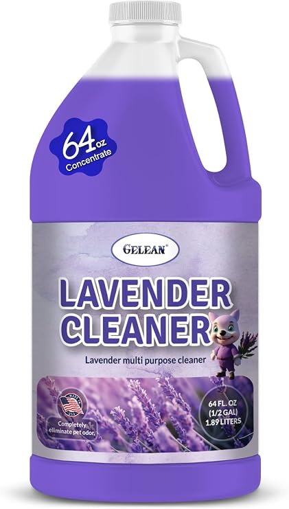 Multi Purpose Cleaner Pet Odor eliminator 64oz - Concentrate MAKES 32 GALLON - MADE IN USA- pH Neutral - Strong Floor Cleaner Odor eliminator - Stain Remover Cleaner & Deodorant (64 Fl Oz, Lavender)