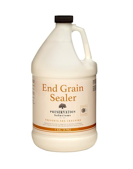 End Grain Sealer Clear 1 Gallon by Preservation Solutions, Prevents End Grain Cracking & Slows Drying, Ideal for Woodworkers & Carvers