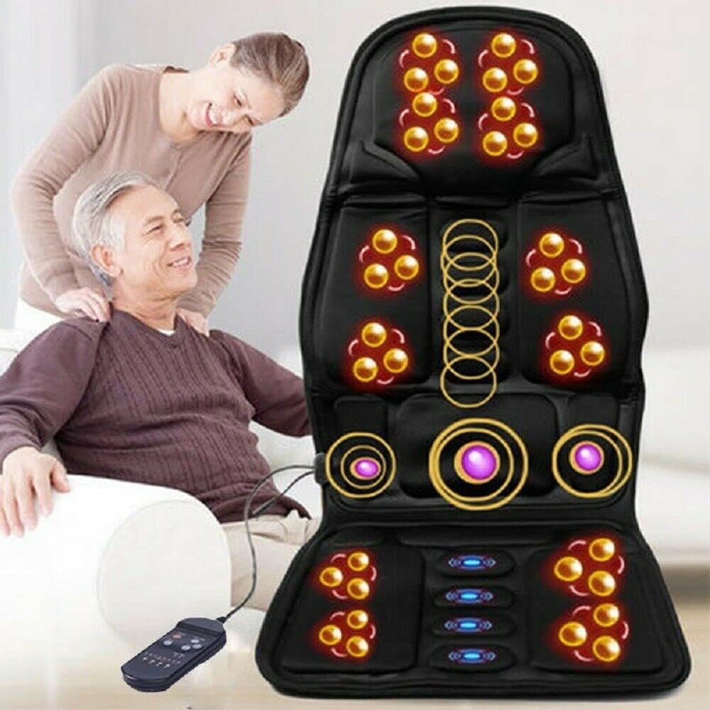 Shiatsu Back and Neck Massager Cushion Pad with Soothing Heated Function - Massage Cushion for Neck and Back Shoulders, 8 Modes Massage Seat Cushion for Home & Car, Best Gift for Mom, Dad or Friends
