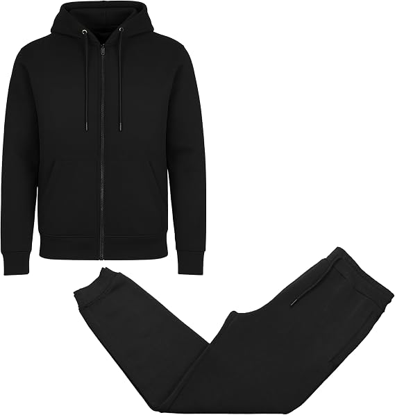 Galaxy by Harvic Men's Fleece-Lined Tracksuit Hoodie & Jogger Set
