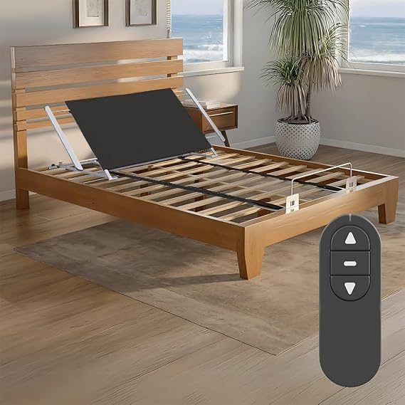 Boyd Sleep Twin Adjustable Bed Kit Motorized Head Incline Base with Wireless Remote, Easy Assembly, Zero Clearance, Converts Mattress & Frame into Adjustable Bed