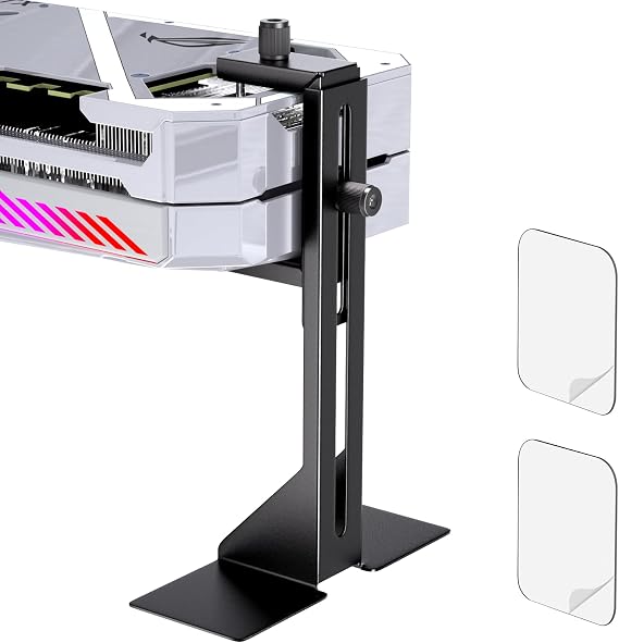 GPU Support Bracket, Graphics Card Support, GPU Brace, Video Card Holder Bracket with Bottom Adhesive, GPU Stand, Adjustable Anti Sag GPU Stand 35-120mm, Support GPU 4090 Thickness Support up to 75mm