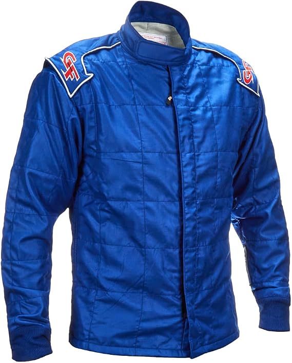 G-FORCE Racing GearG-FORCE Driving Jacket, G-Limit, SFI 3.2A/5, Multiple Layer, Fire Retardant Cotton/Nomex, Blue, X-Large, Each