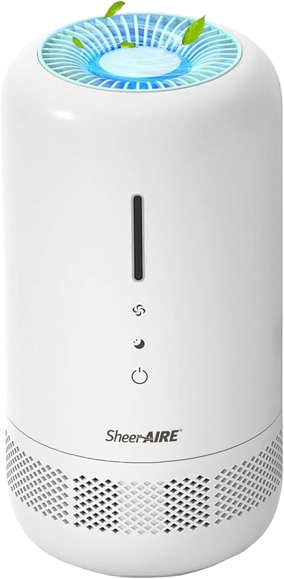 Portable HEPA Air Purifier Energy-Saving Mode, One Touch Operation, Lightweight 1.83LBS, Night Light Dimming, 360 Outlet, Suitable for Vehicle Cabins, Studios, Apartments & Cubicles