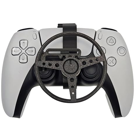 Hesupy Racing Steering Wheel for PS5 and PS5 Slim Game Controller, Auxiliary Mini Steering Wheel Replacement 3D Printing Racing Gaming Accessories