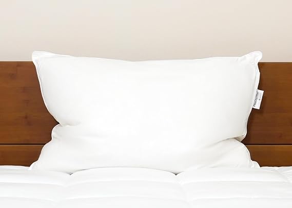 White Duck Down & Feather Pillow -2 Pack Pillows with Soft-Medium Support for Side & Back Sleepers King Size