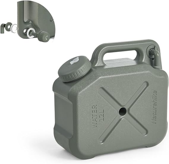 windhike Naturehike Camping Water Container, 3.17/5.28 Gallon Portable Water Container with Spigot, Water Tank, Portable Emergency Water Storage Camp Water Jug for Camping, Hiking