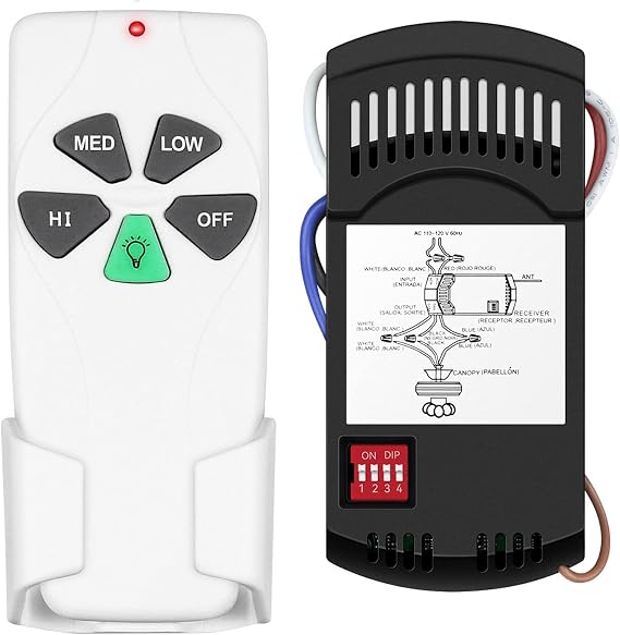 Universal Ceiling Fan Remote Control Kit Dimmable for Harbor Breeze