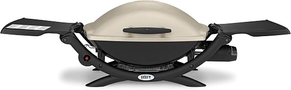 Weber Q2000 Titanium Gas Barbecue with Side Table