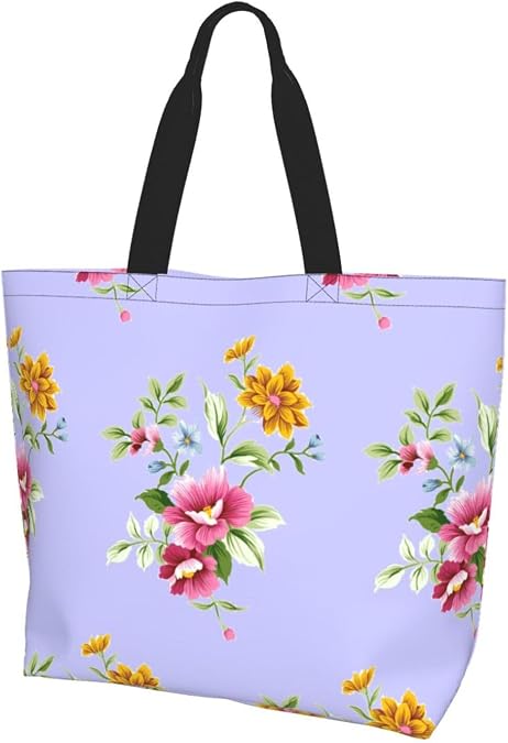Owls Birds Reusable Tote Bag With Zip Waterproof Shoulder Bag With Pockets Casual Crossbody Handbags With Adjustable Shoulder Straps For Outdoors, College, Work, Gifts Shopping