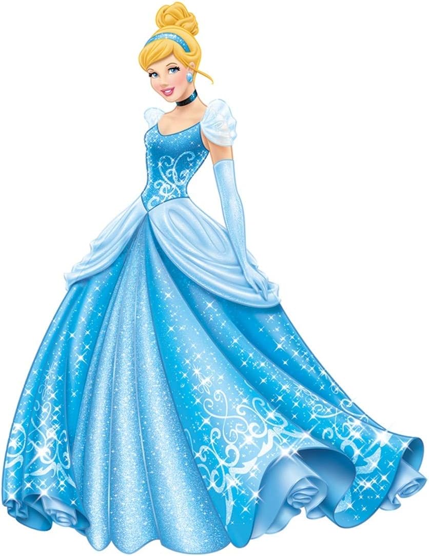 10 Inch Sparkle Glitter Cinderella Decal Disney Princess Princesses Removable Wall Sticker Art Walt Home Decor 8 by 10 inch