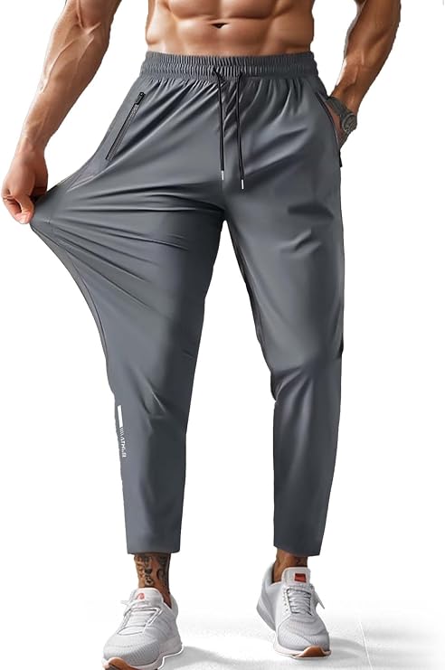 Hidkat Men's Hiking Pants Quick-Dry Lightweight Sweatpants | Outdoor Sports,Fishing,Water Resistant,Zipper Pockets