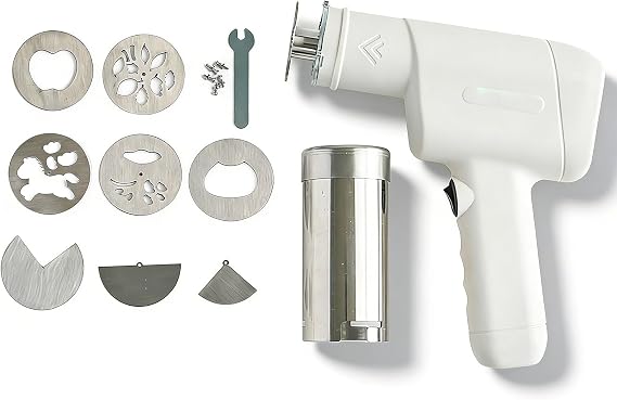 Diy 石鹸作りキット 電気シリコン石鹸型 ソープバー押出機 自家製石鹸 ラウンドプレスプレート5枚&ファンプレート3枚付き クリエイティブクラフトやギフト用