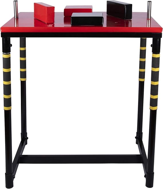 Professional Standard Arm Wrestling Battle Table Arm Wrestling Battle Table Wrist Competition Training for Family Or Office, Gym Club,redblack