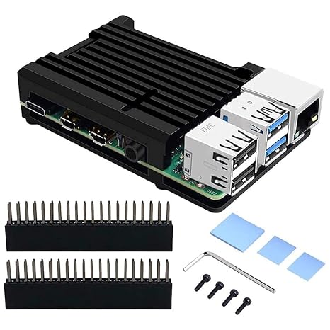 GeeekPi Case for Raspberry Pi 4B, Pi 4 Armor with Aluminum Heatsink
