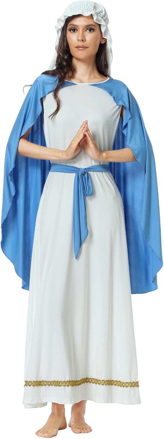 Womens Holy Virgin Mary Costume Halloween Christmas
