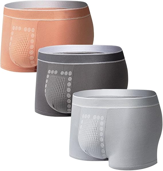Mens Boxer Briefs Sexy Fashion Cool Moisture-Wicking Underwear Breathable Stretch Lightweight Athletic Boxers 3-Pack