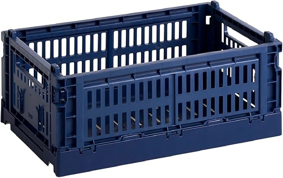 HAY Colour Crate S Transport Box Recycled Polypropylene Dark Blue