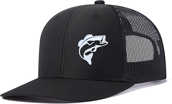 Bass Fish Hats for Men Women - Fly Fishing Gifts Dad Hat Baseball Caps