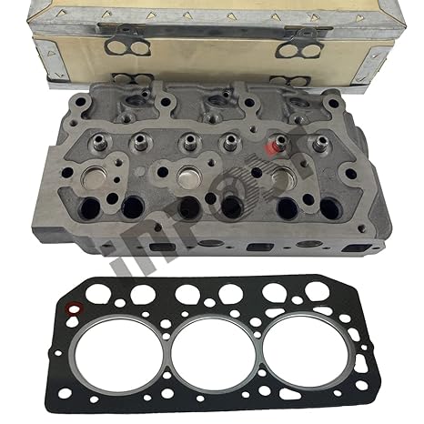 INPOST New Cylinder Head + Head Gasket Compatible with Mitsubishi S3L S3L2 Excavator