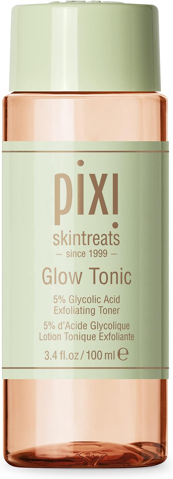 Pixi Glow Tonic Balancing Face Toner Glycolic Acid for Radiant Skin Daily Brightening Toner (3.4 fl oz / 100 ml)