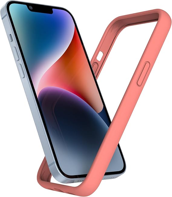 Liquid Silicone Bumper Case for iPhone 14 Plus (6.7 Inch), Coral