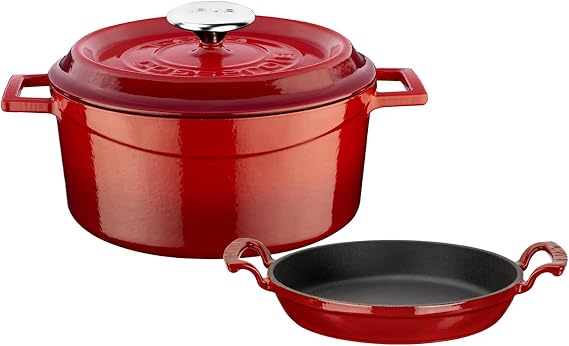LAVA Yuvarlak Döküm 24cm Trendy Serisi Tencere & Döküm 20cm Sahan Set - Şef Standartlarında Premium Set