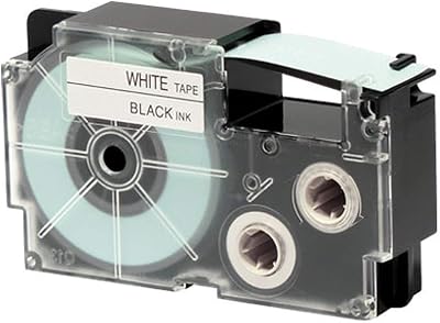 CASIO EZ-Label Printer XR-24WE1 Label Tape Self-Adhesive 24 mm x 8.0 m Black on White