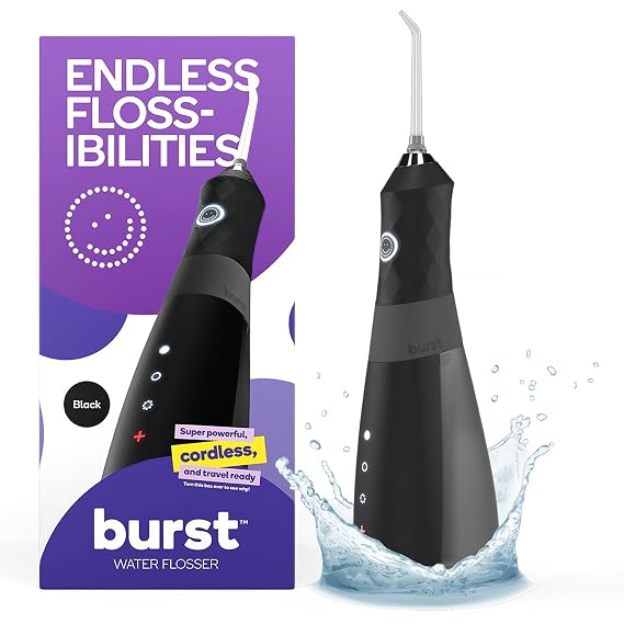 Burst Electric Water Flosser for Teeth Cleaning (3 Modes/Black)