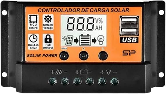 10-100A MPPT/PWM Solar Charge Controller LCD Dual USB Output Solar Panel PV Regulator Dual USB 5V LCD Display 12V24V Power - Solar Controller(70A)