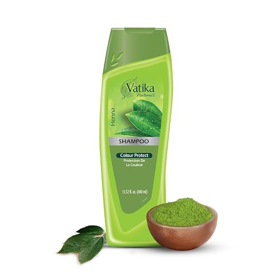 Vatika Naturals Henna Shampoo for Dry Frizzy Hair Color - Daily Care 400ml