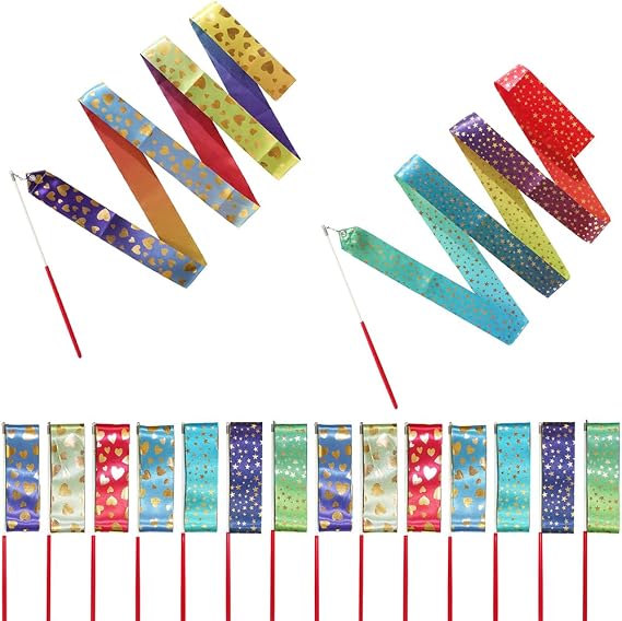 Rhythmic Dance Ribbons Twirlers Stick